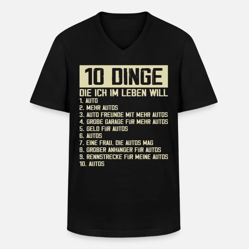 Auto Tuning Schrauber - Männer-T-Shirt mit V-Ausschnitt - Schwarz
