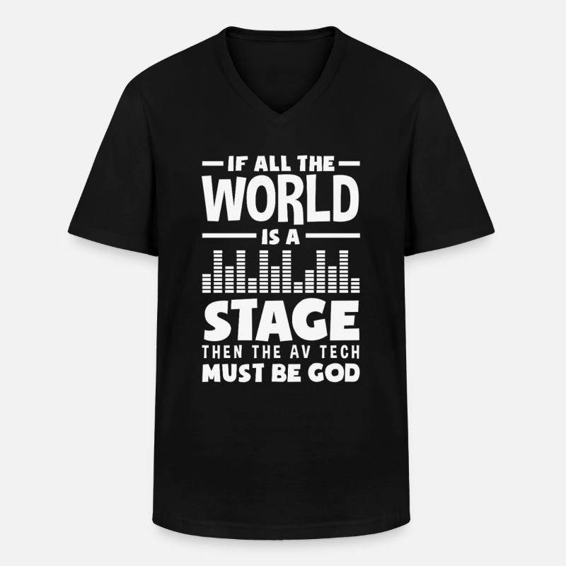 Lustiger Audiovisueller Techniker AV Tec - Männer-T-Shirt mit V-Ausschnitt - Schwarz