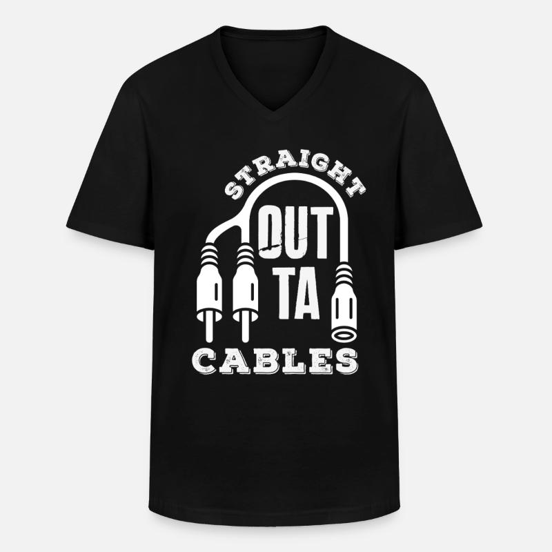 Lustiger Audiovisueller Techniker AV Tec - Männer-T-Shirt mit V-Ausschnitt - Schwarz