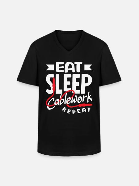 Lustiger Audiovisueller Techniker AV Tec - Männer-T-Shirt mit V-Ausschnitt - Schwarz