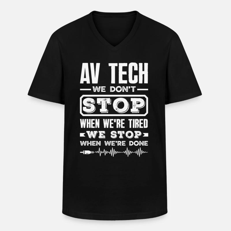 Lustiger Audiovisueller Techniker AV Tec - Männer-T-Shirt mit V-Ausschnitt - Schwarz