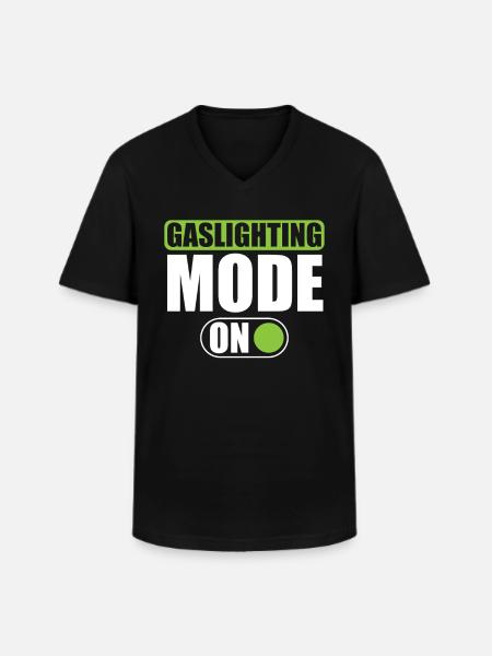 Echtes Professionelles Gaslighting - Männer-T-Shirt mit V-Ausschnitt - Schwarz