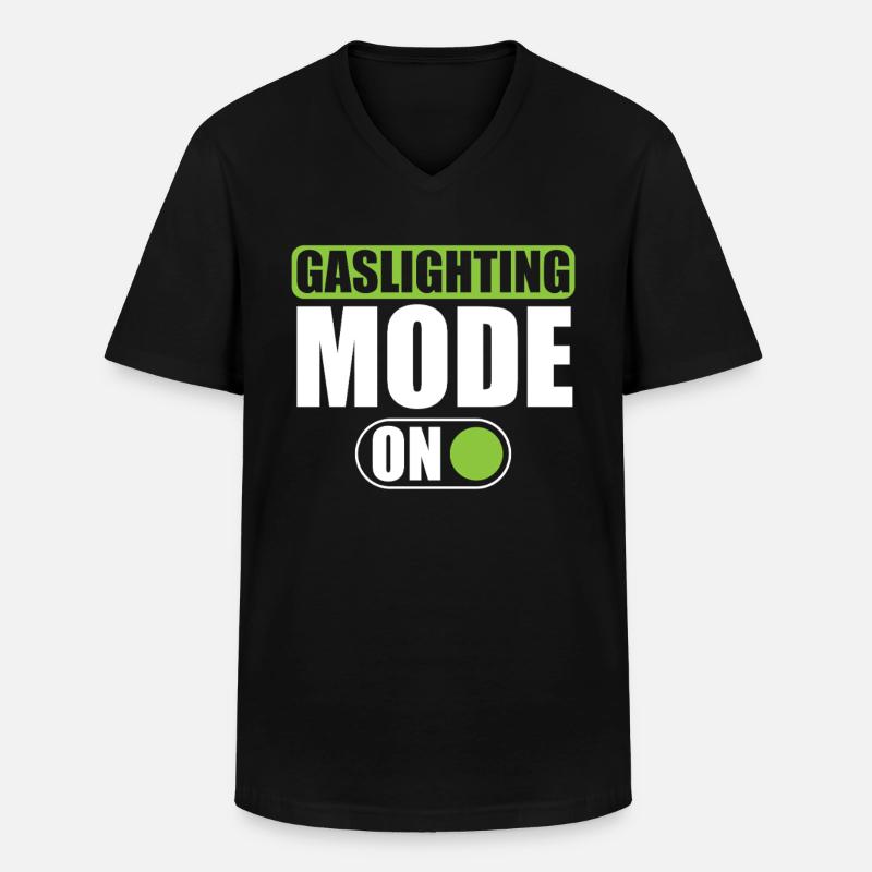 Echtes Professionelles Gaslighting - Männer-T-Shirt mit V-Ausschnitt - Schwarz