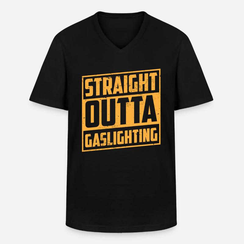 Echtes Professionelles Gaslighting - Männer-T-Shirt mit V-Ausschnitt - Schwarz