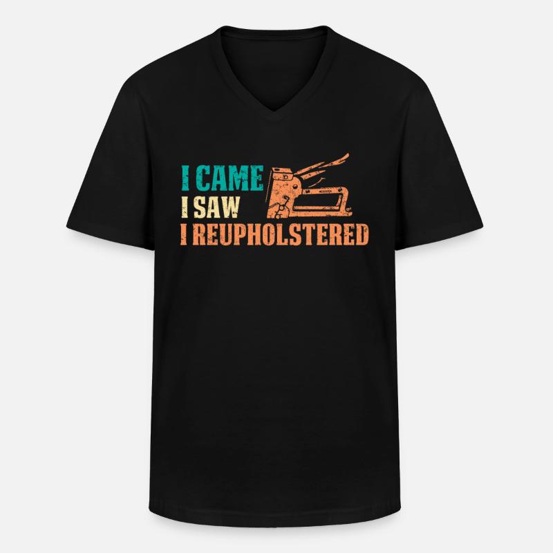Restauratorin Polstermöbel - Männer-T-Shirt mit V-Ausschnitt - Schwarz