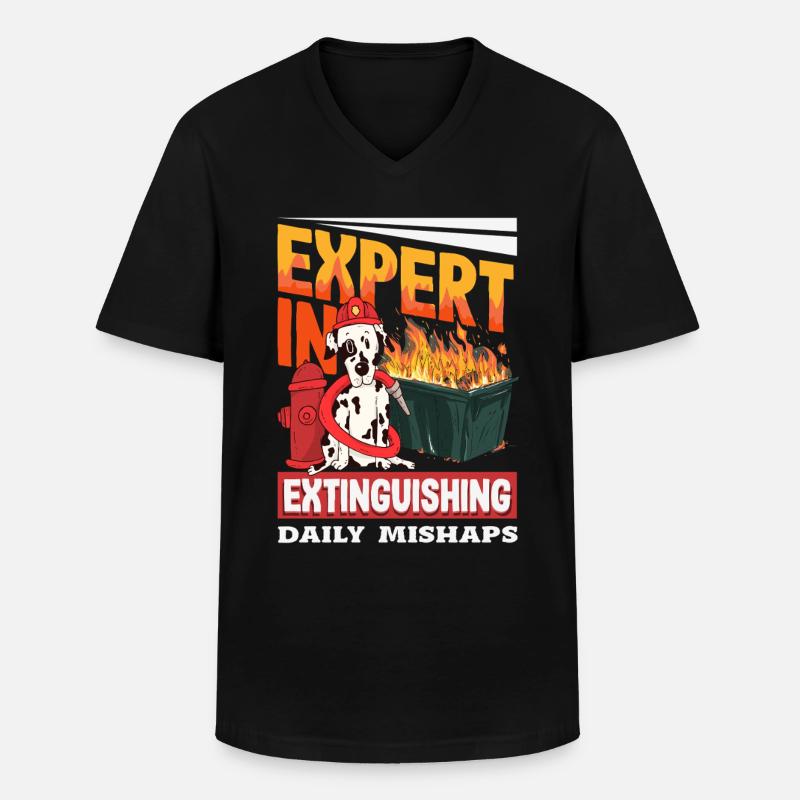 Müllcontainer Fire Response Team Leader - Männer-T-Shirt mit V-Ausschnitt - Schwarz