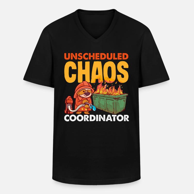 Müllcontainer Fire Response Team Leader - Männer-T-Shirt mit V-Ausschnitt - Schwarz
