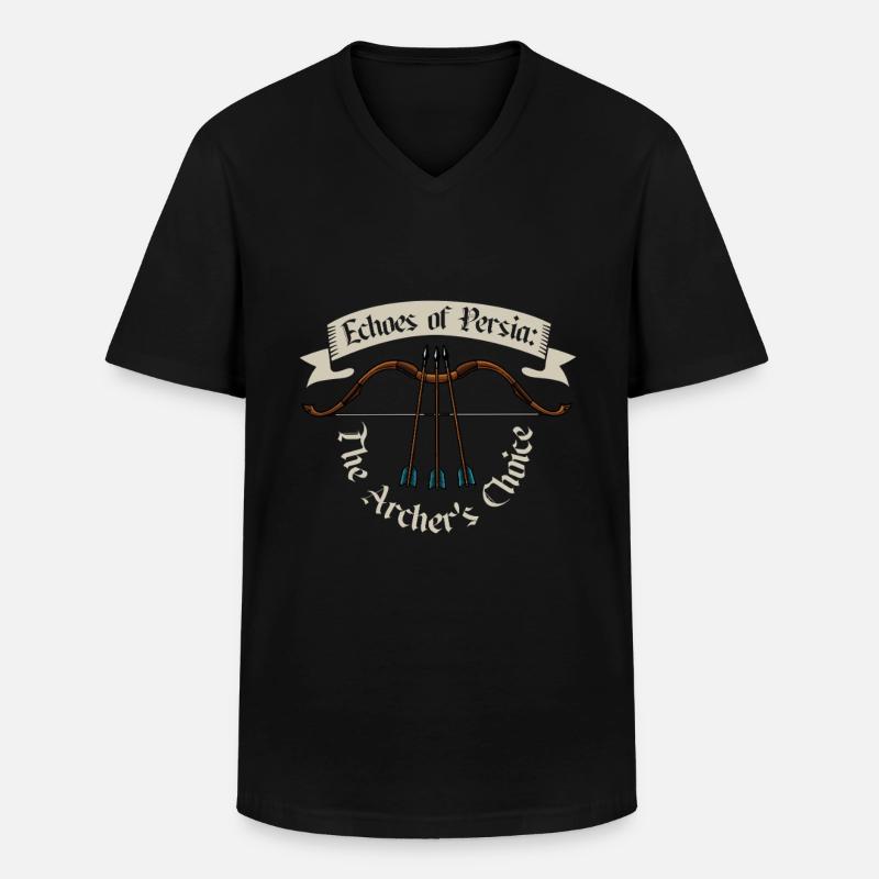 Bogenschütze - persischer Bogen - Männer-T-Shirt mit V-Ausschnitt - Schwarz