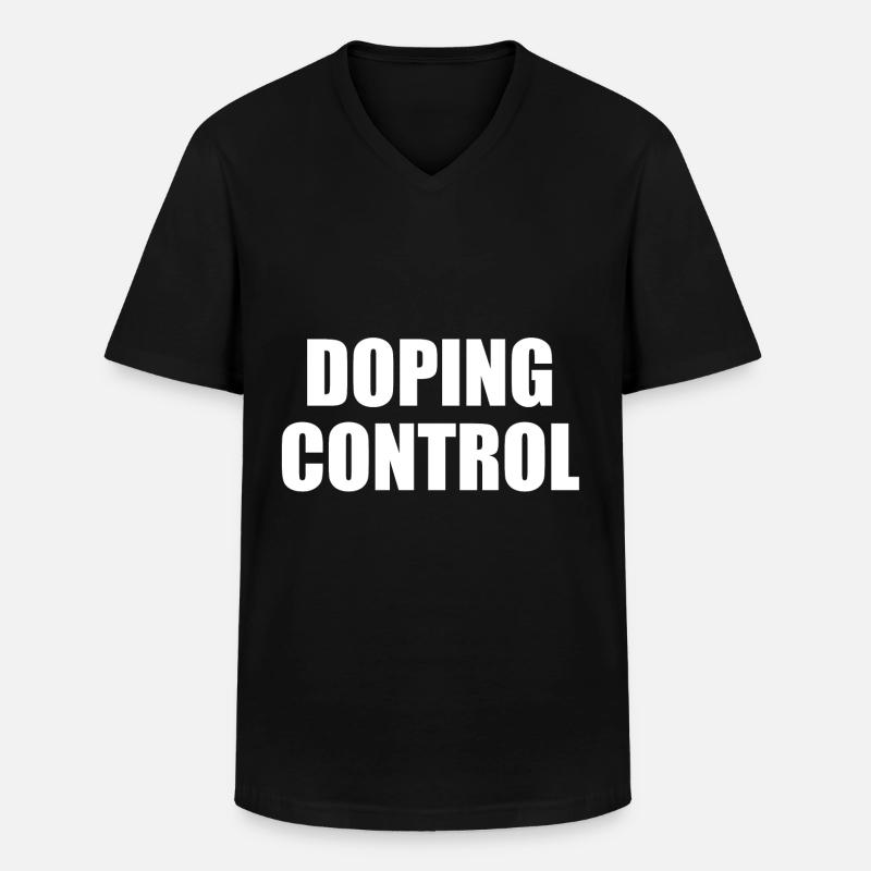 Doping control - Männer-T-Shirt mit V-Ausschnitt - Schwarz