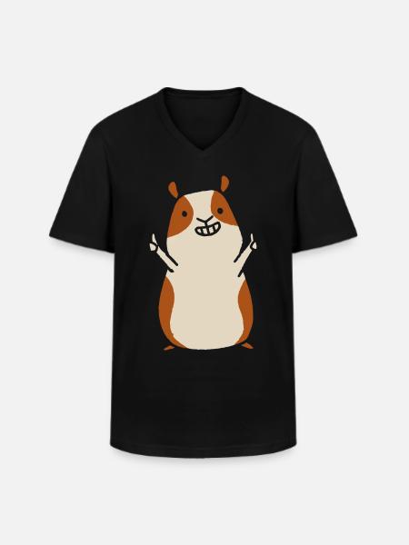 guinea pig - Men's V-Neck T-Shirt - black