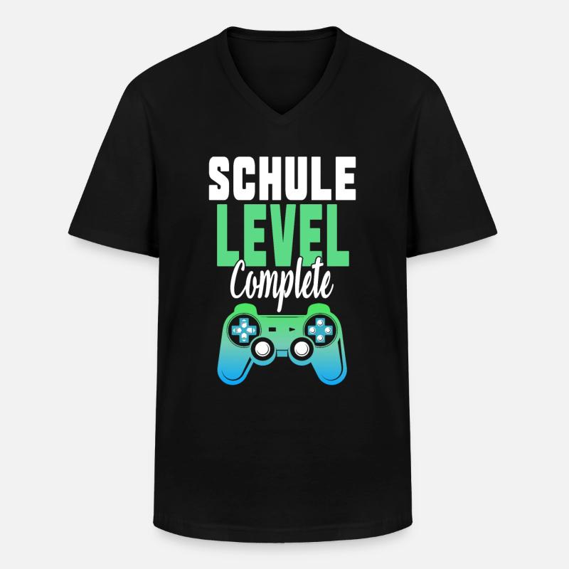 Schulabschluss Schule Geschenkidee - Männer-T-Shirt mit V-Ausschnitt - Schwarz