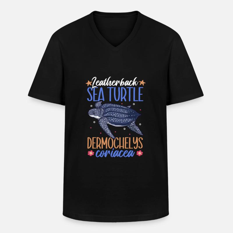 Leatherback Turtle - Men's V-Neck T-Shirt - black