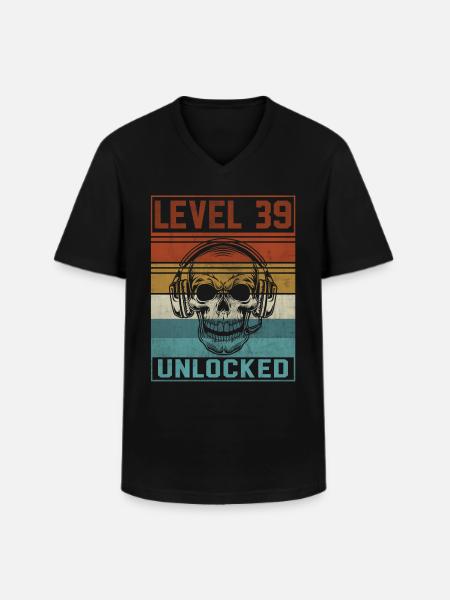 Gamer 39th Birthday - Men's V-Neck T-Shirt - black