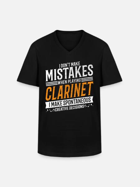 Clarinet Music Lover Creative Clarinetist - Men's V-Neck T-Shirt - black
