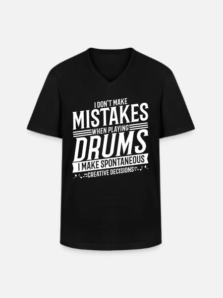 Drummers Musical Instrument Music Percussion - Men's V-Neck T-Shirt - black