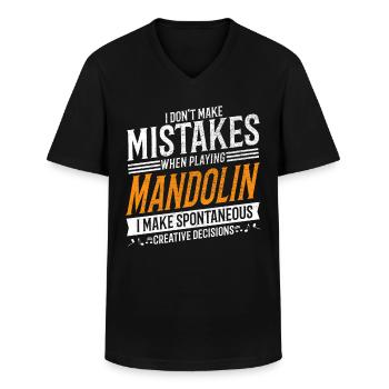 Mandoline Musikliebhaber Mandolinenspieler - Männer-T-Shirt mit V-Ausschnitt - Schwarz - Vorne - AI Model Male 178 dark (178cm)