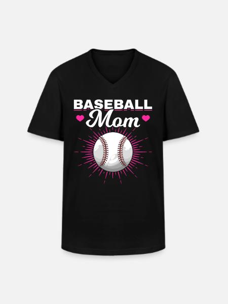 Baseball Mère Femmes Baseball Maman - T-shirt col V Homme - noir