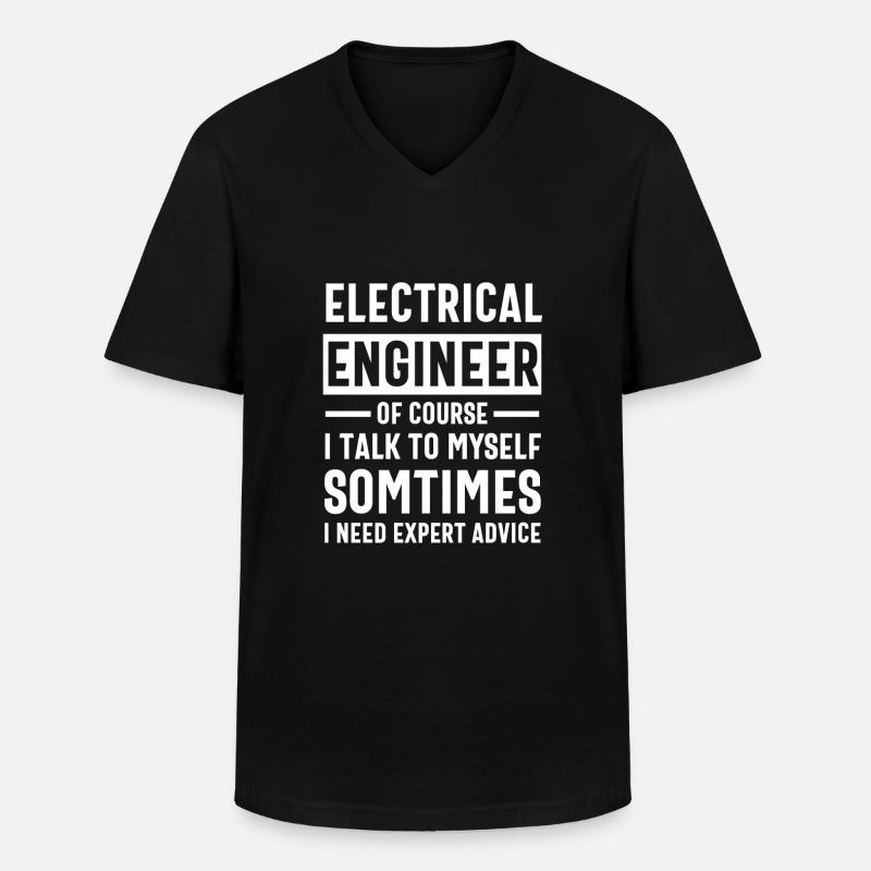electrical engineer - Men's V-Neck T-Shirt - black