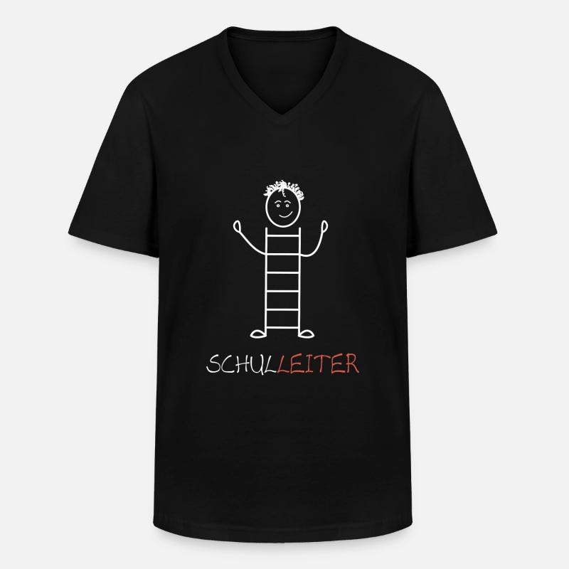 Schulleiter - Männer-T-Shirt mit V-Ausschnitt - Schwarz