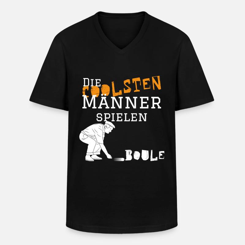 Die coolsten_Männer_Boule - Männer-T-Shirt mit V-Ausschnitt - Schwarz