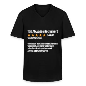 Abwassertechniker Lustig Abschied Danke Kollege - Männer-T-Shirt mit V-Ausschnitt - Schwarz - Vorne - AI Model Male 178 dark (178cm)