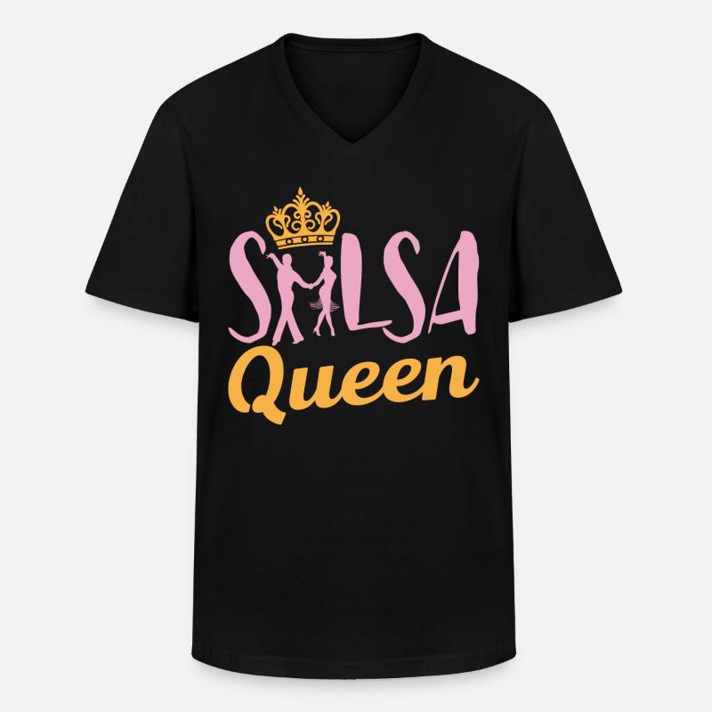 Salsa Tanz Queen Cooles Geschenk - Männer-T-Shirt mit V-Ausschnitt - Schwarz