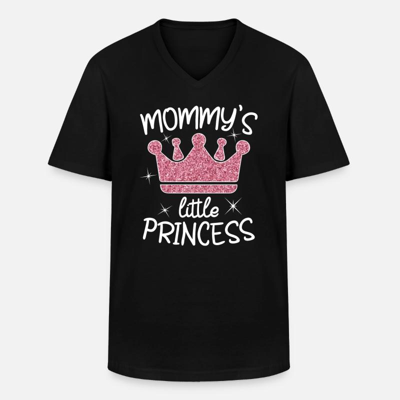 Mama Tochter - Männer-T-Shirt mit V-Ausschnitt - Schwarz