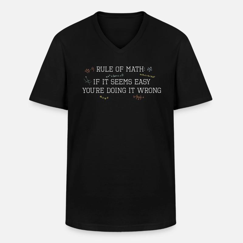 Math rules complex simple - Men's V-Neck T-Shirt - black