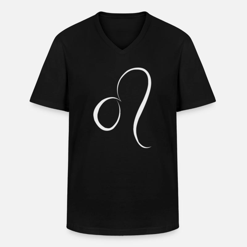Sternzeichen Löwe - Männer-T-Shirt mit V-Ausschnitt - Schwarz