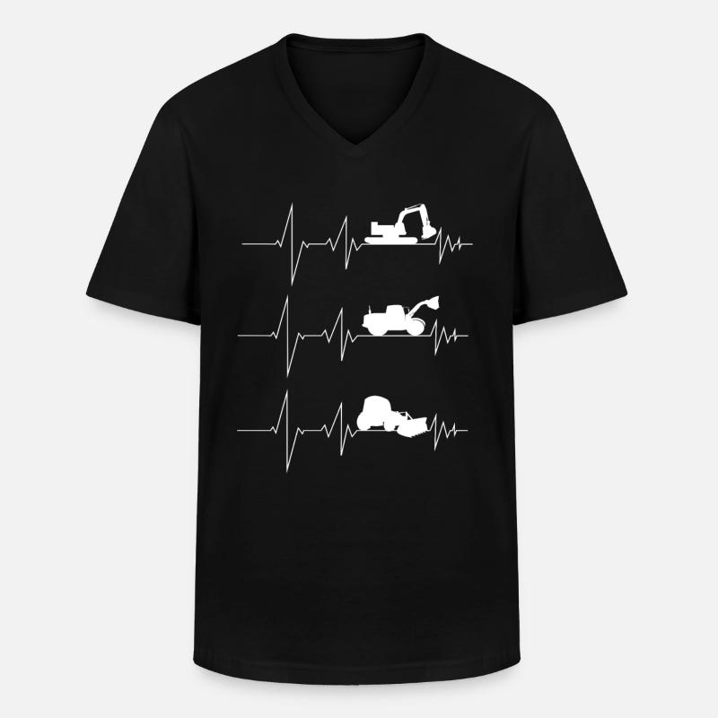 Bagger - Männer-T-Shirt mit V-Ausschnitt - Schwarz