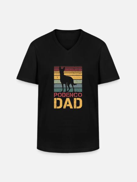 Podenco Dad - Men's V-Neck T-Shirt - black
