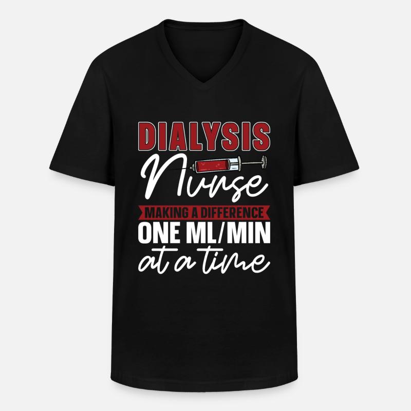 Dialyse Dialysetechniker Nephrologie Geschenk - Männer-T-Shirt mit V-Ausschnitt - Schwarz