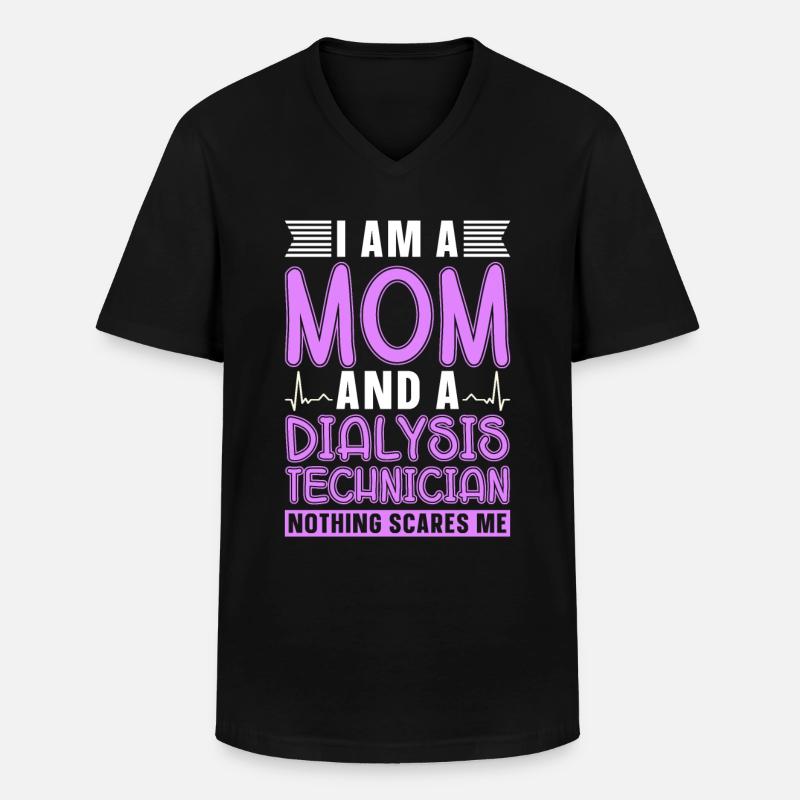 Dialysetechniker Dialyse Nephrologie Geschenk - Männer-T-Shirt mit V-Ausschnitt - Schwarz