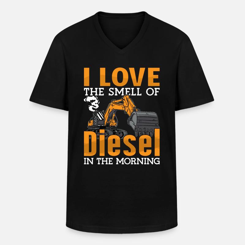 Baggern Baggerfahrer Bagger Bauarbeiter Geschenk - Männer-T-Shirt mit V-Ausschnitt - Schwarz