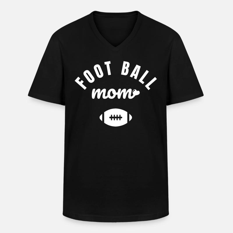 Fußball Mama - Männer-T-Shirt mit V-Ausschnitt - Schwarz