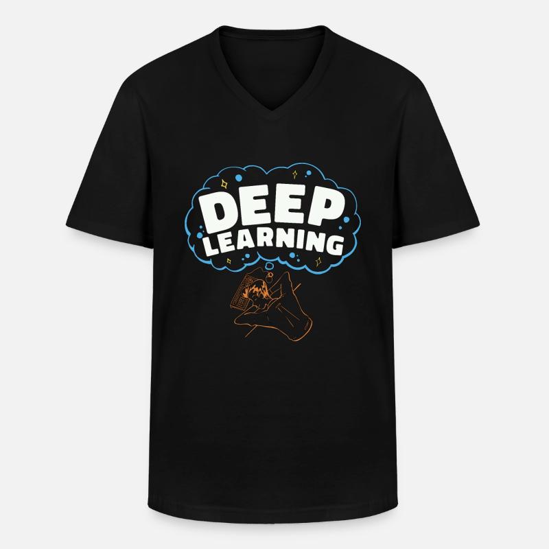 Artificial Intelligence Deep Learning Programmer - Männer-T-Shirt mit V-Ausschnitt - Schwarz