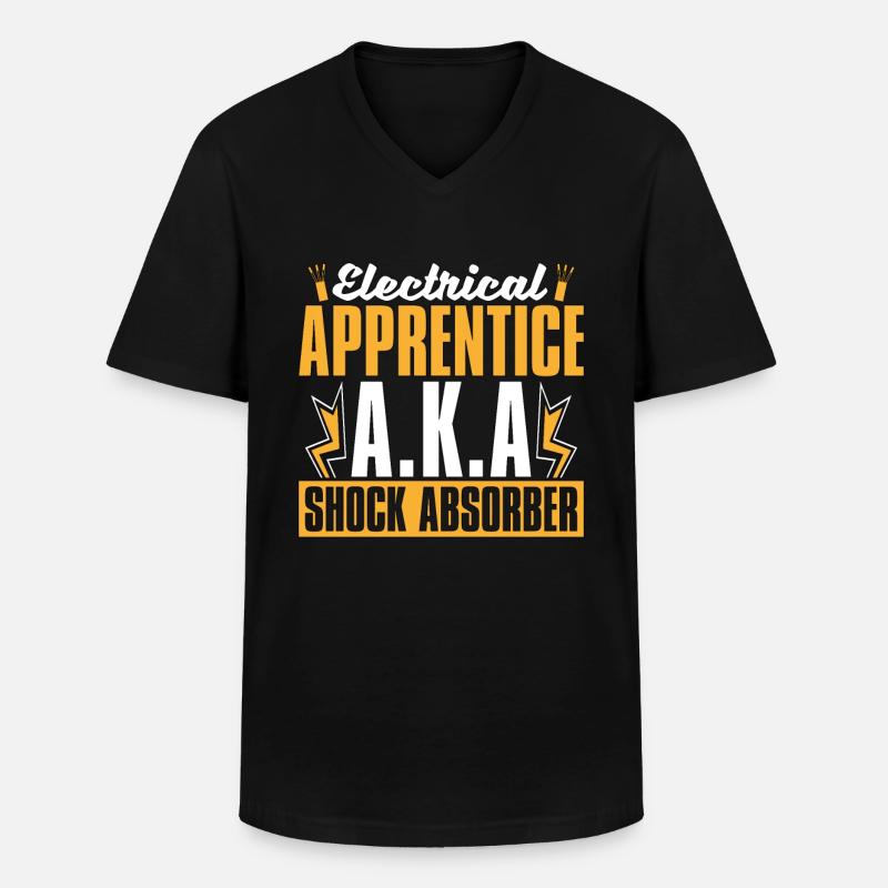Electrical Engineering Electrical Apprentice A.K.A - Männer-T-Shirt mit V-Ausschnitt - Schwarz