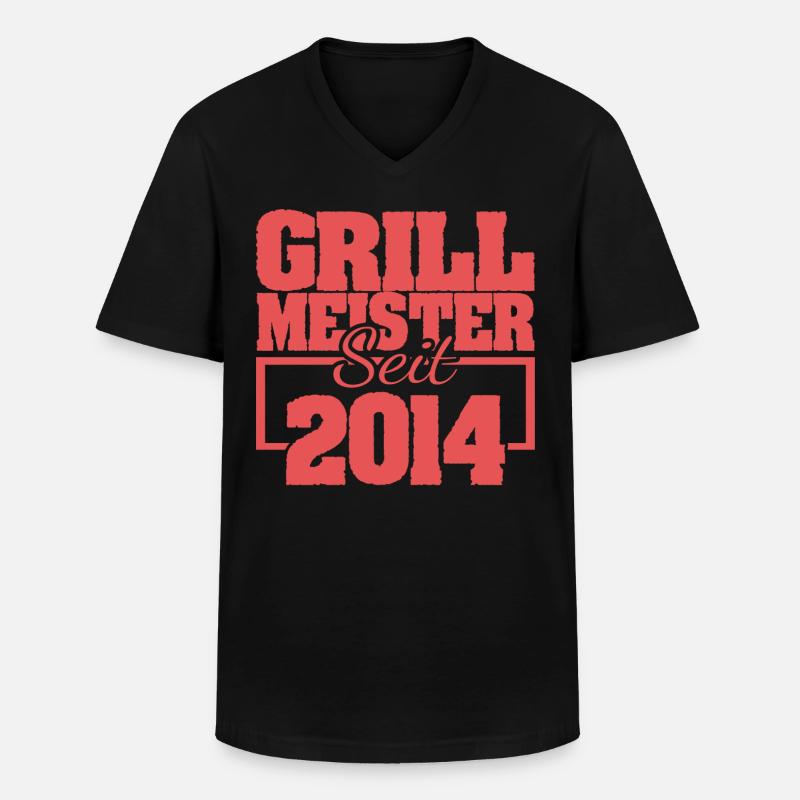 seit 2014 - Männer-T-Shirt mit V-Ausschnitt - Schwarz