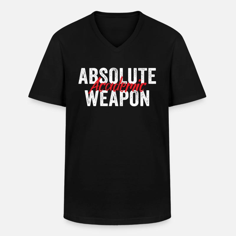 Students Absolute Academic Weapon - Men's V-Neck T-Shirt - black