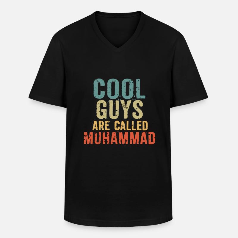 Cool guys are called Muhammad - Männer-T-Shirt mit V-Ausschnitt - Schwarz