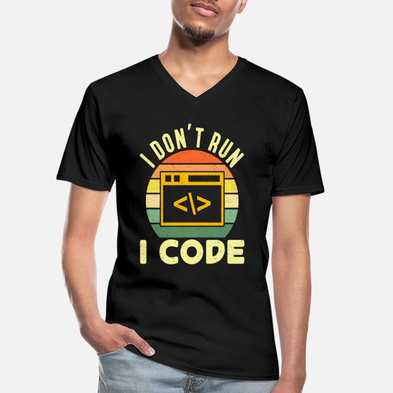 Network Engineer I Don't Run I Code Programmer Männer-T-Shirt mit V-Ausschnitt