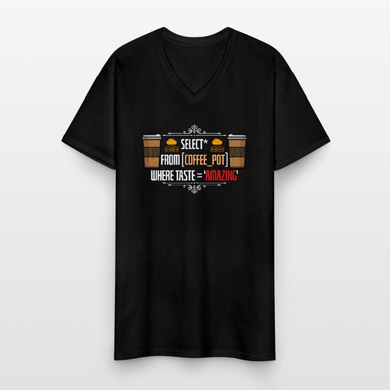 Sélection d’analystes de données dans la programmation de cafetières T-shirt col V Homme