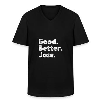 Good better Jose - Männer-T-Shirt mit V-Ausschnitt - Schwarz - Vorne - AI Model Male 178 dark (178cm)