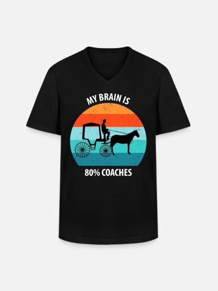 Kutscher Kutsche Pferdekutscher Kutschieren - Männer-T-Shirt mit V-Ausschnitt - Schwarz