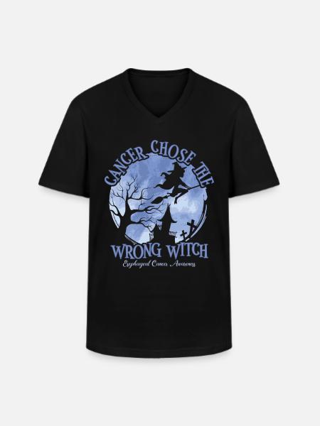 Cancer Witch Periwinkle Esophageal - Men's V-Neck T-Shirt - black