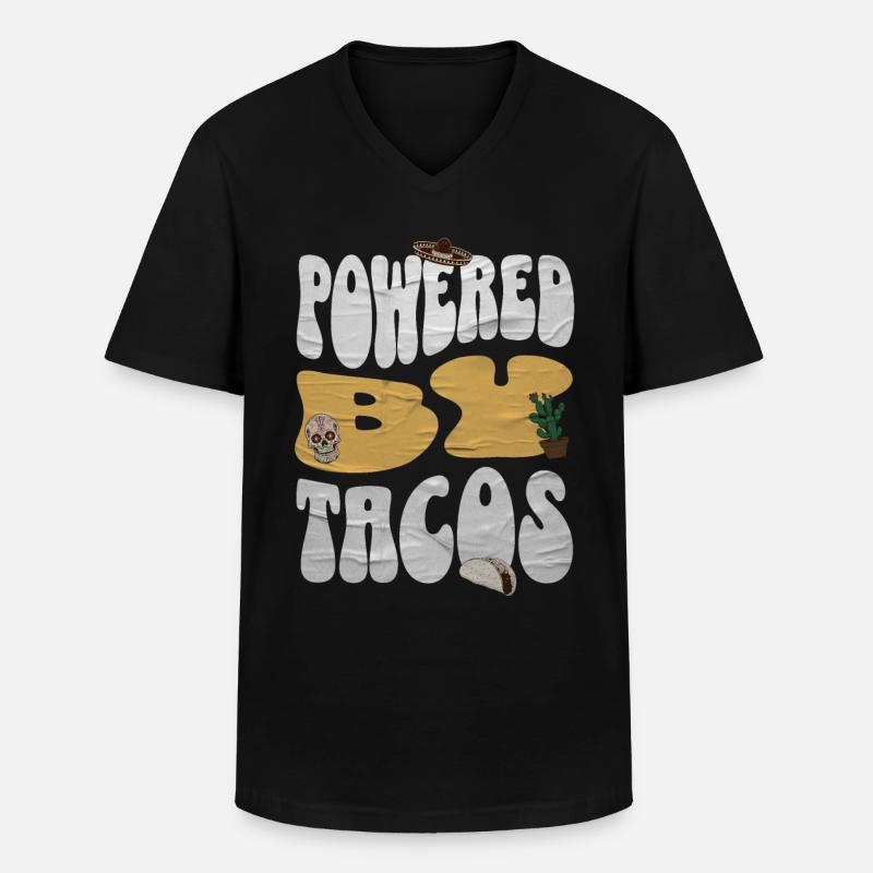 Taco - Männer-T-Shirt mit V-Ausschnitt - Schwarz