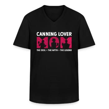 Amant de la mise en conserve maman l’idole le mythe saison de la mise en conserve - T-shirt col V Homme - noir - Devant - AI Model Male 178 dark (178cm)
