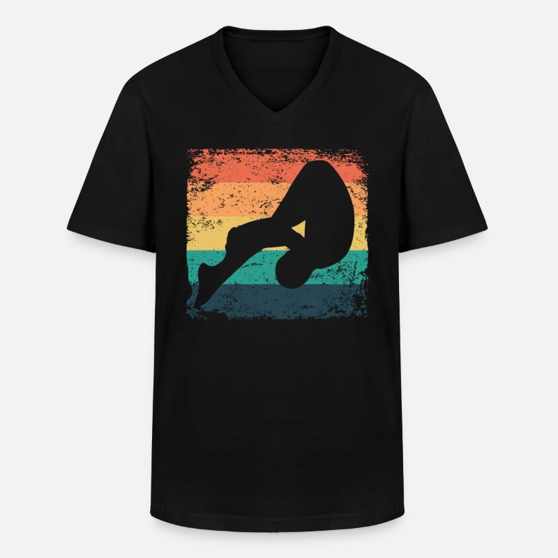 Synchronisierter Wassertaucher High Diver - Männer-T-Shirt mit V-Ausschnitt - Schwarz
