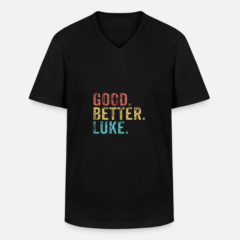 Good better Luke - Männer-T-Shirt mit V-Ausschnitt - Schwarz