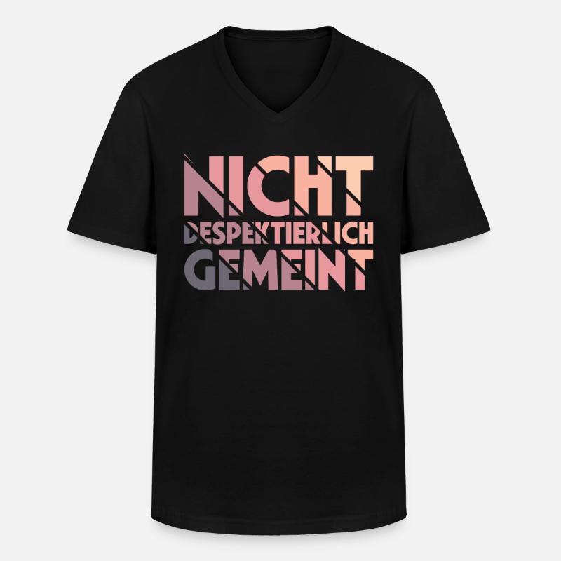 Nicht Despektierlich Gemeint - Männer-T-Shirt mit V-Ausschnitt - Schwarz